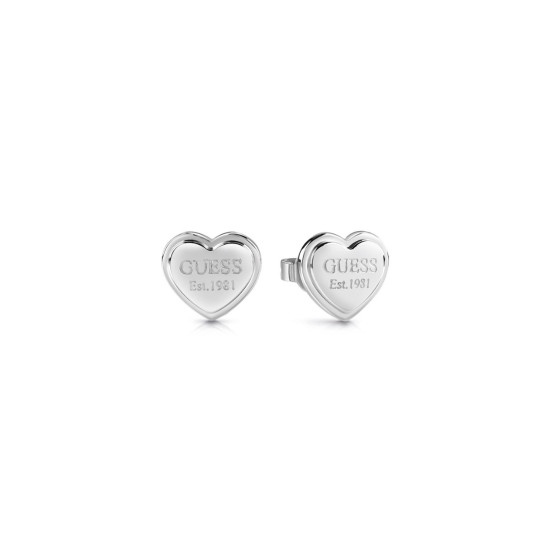 Guess JUBE02179JWRHT/U minđuše Studs Party Silver Plated Stainless Steel 9mm