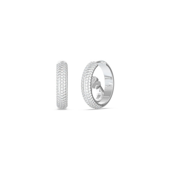 Guess JUBE03299JWRHT/U minđuše alke CRAZY EARRINGS Swarovski Crystal Silver Plated Stainless Steel 20mm