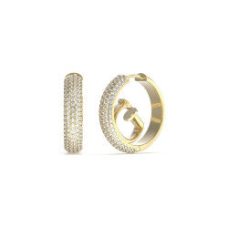 Guess JUBE03299JWYGT/U minđuše alke CRAZY EARRINGS Swarovski Crystal Gold Tone Plated Stainless Steel 20mm
