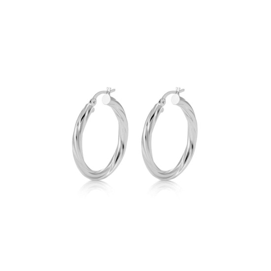 Guess JUBE04187JWRHT/U minđuše alke HOOPS I DID IT AGAIN Plated Stainless Steel 40mm
