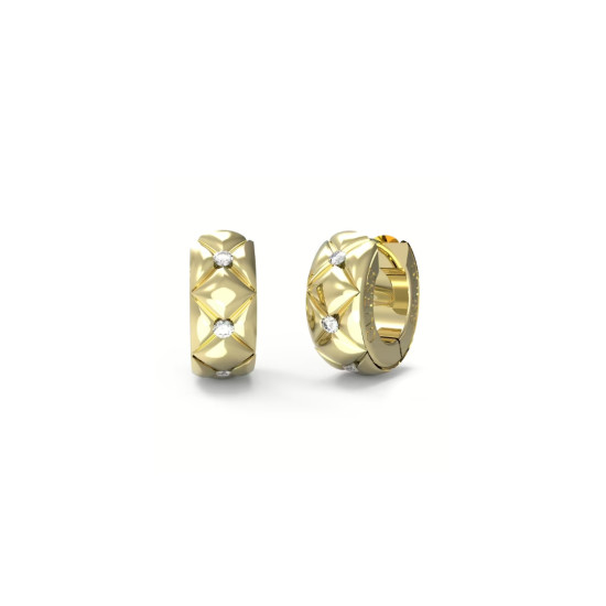 Guess JUBE04590JWYGT/U minđuše alke Shining Winter Gold Tone Plated Stainless Steel 15mm