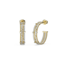 Guess JUBE05386JWYGRHT minđuše alke KALYBE Two Tone Plated Stainless Steel Swarovski Crystal 25mm