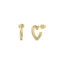 Guess  JUBE05535JWYGT/U minđuše alke ICONIQUE Heart Gold Tone Plated Stainless Steel Bestseller 15mm