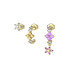 Guess JUBE06035JWYGMCT/U minđuše Secret Garden Gold Tone Multi Color Mix & Match Floral Details SET od tri mindjuše POKLON IDEJA