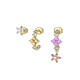 Guess JUBE06035JWYGMCT/U minđuše Secret Garden Gold Tone Multi Color Mix & Match Floral Details SET od tri mindjuše POKLON IDEJA