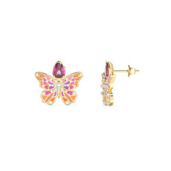 Guess JUBE06115JWYGMCT/U minđuše Borboleta Butterfly Pink Email 25mm