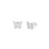 Guess JUBE06127JWRHT/U minđuše Borboleta Butterfly Pearl Silver Tone Plated Stainless Steel 14mm Minimal