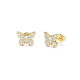 Guess JUBE06127JWYGT/U minđuše Borboleta Butterfly Pearl Gold Tone Plated Stainless Steel 14mm Minimal