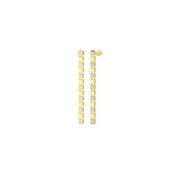 Guess JUBE06173JWYGT/U minđuše Ace Of Diamonds Gold Tone Plated Stainless Steel 75mm Glam Vibe