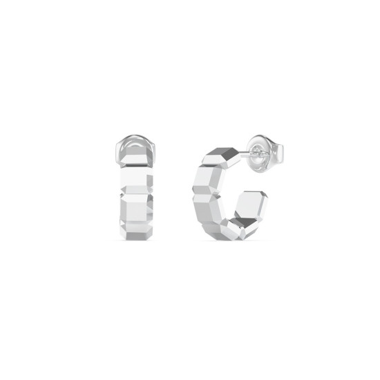 Guess JUBE06182JWRHT/U minđuše alke Ace Of Diamonds Polished Silver Tone Stainless Steel 15mm