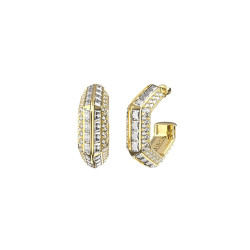 Guess JUBE06188JWYGT/U minđuše alke Lioness Queen Gold Tone Stainless Steel Swarovski Crystal 20mm