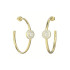 Guess JUBE06195JWYGT/U minđuše alke Talisman XL Gold Tone Plated Stainless Steel Mother-of-Pearl Crystal G 50mm
