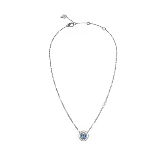 Guess JUBN04667JWRHLST/U ogrlica M'Ama Non M'Ama Silver Plated Stainless Steel Blue Cristal 10mm BESTSELLER