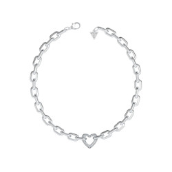Guess JUBN05015JWRHT/U ogrlica Beloved Heart Swarovski Crystal Plated Stainless Steel