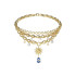 Guess JUBN05081JWYGWBT/U ogrlica SoleLuna XXL Gold Plated Stainless Steel Sun shaped charm with Crystal appliqué Pearl Pendant