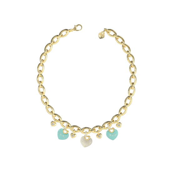 Guess JUBN05203JWYGAQT/U ogrlica Crazy in Love Turquoise Gold Plated Stainless Steel