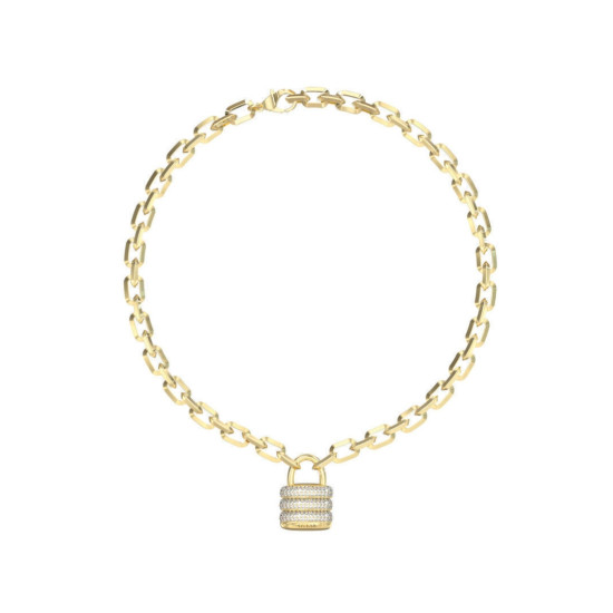 Guess JUBN05415JWYGT/U ogrlica My Secret XL Swarovski Crystal Gold Tone Plated Stainless Steel Bestseller