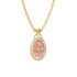 Guess JUBN06068JWYGPKT/U ogrlica medaljon Love Bites Oval Roze Email Floral Vintage Gold Tone