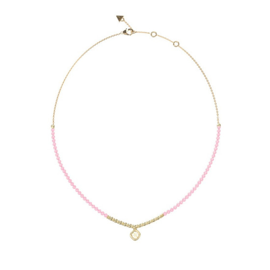 Guess JUBN06102JWYGRST/U ogrlica JAIPUR SPLENDOR Blush Pink Gold Tone 4G Logo Bestseller