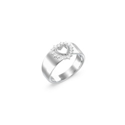 Guess ICONIQUE JUBR05536JWRH58 prsten Heart of Love Silver Stainless Steel Veličina 58-Srce ljubavi