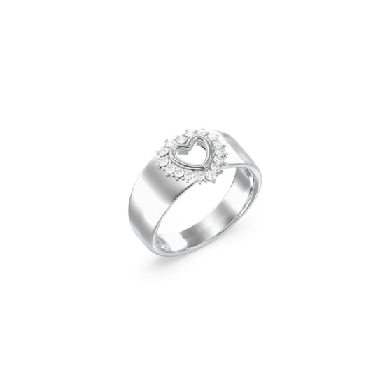 Guess ICONIQUE JUBR05536JWRH58 prsten Heart of Love Silver Stainless Steel Veličina 58-Srce ljubavi