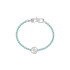 Guess JUMB03037JWSTTQS muška narukvica Log-In Turquoise Beaded Silver Stainless Steel