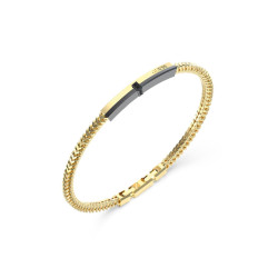Guess JUMB05105JWYGS muška narukvica Noir Gold Tone Stainless Steel
