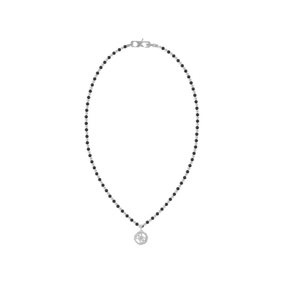 Guess JUMN03036JWSTBKT/U muška ogrlica Log in Guess Black Onyx Silver Stainless Steel