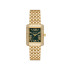 Michael Kors MK4742 ženski sat Petite Emery Pavé Gold Tone Deep Green Dial Pravougaono kućište Roman Numeral