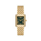 Michael Kors MK4742 ženski sat Petite Emery Pavé Gold Tone Deep Green Dial Pravougaono kućište Roman Numeral