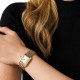 Michael Kors MK4826 ženski sat Petite Emery Pavé Gold Tone White Dial Pravougaono kućište Roman Numerals 27mm