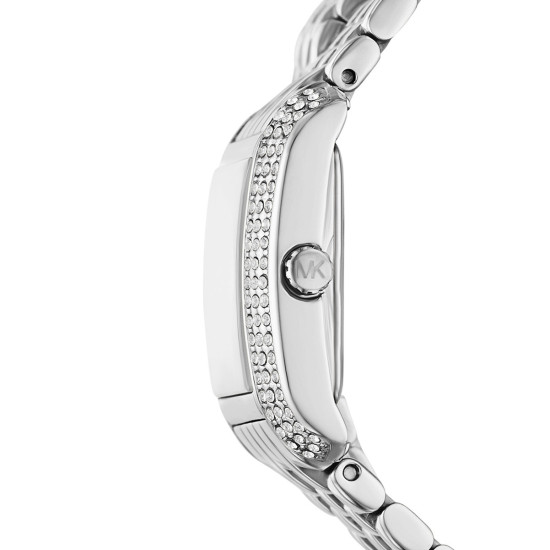 Michael Kors MK4834 ženski sat Petite Emery Pavé Silver Tone Double Wrap Roman Numeral