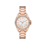 Michael Kors MK4853 ženski sat Kaycie Pavé Rose Gold Tone Roman Numeral White Dial 39mm