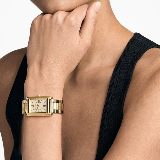 Michael Kors MK4904 ženski sat Essex Gold Tone Champagne Dial Edition Pravougaono kućište Classic Elegant