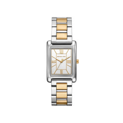 Michael Kors MK4967 ženski sat Essex Two Tone Silver Gold Tone Pravougaono kućište Classic Elegant