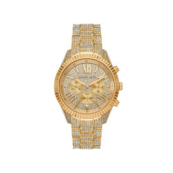 Michael Kors MK4971 Oversized Lexington Pavé Gold Tone Watch 42mm Sparkle and Shine Edition