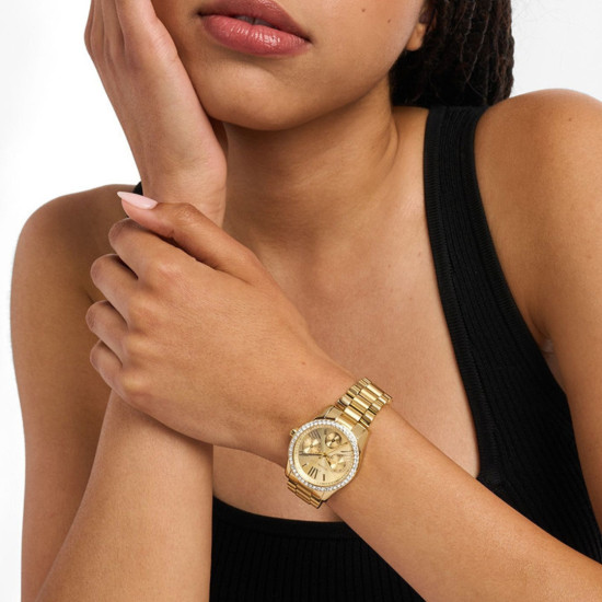 Michael Kors MK4982 ženski sat Mini Lexington Pavé Gold Tone 34mm