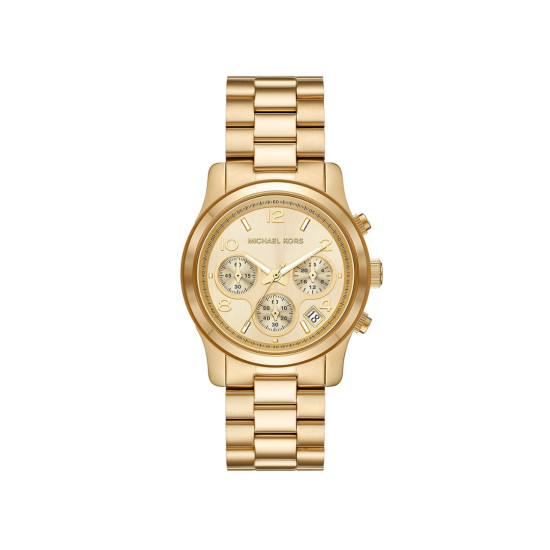 Michael Kors MK7323 ženski sat Runway Chronograph Gold Tone Champagne Dial Edition 38mm