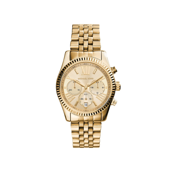 Michael Kors MK7378 ženski sat Lexington Gold Tone Chrograph Champagne Dial Edition 38mm