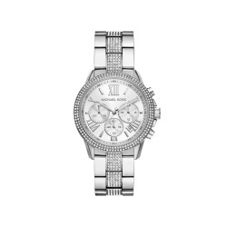 Michael Kors MK7506 ženski sat Brynn Chronograph Fully Crystal-Accented Look Silver Tone 40mm 