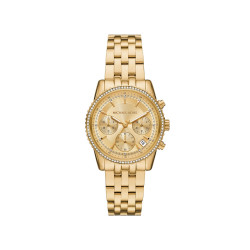 Michael Kors MK7530 ženski sat Mini Bryant Pavé Gold-Tone Chronograph Champagne Dial Edition 35mm