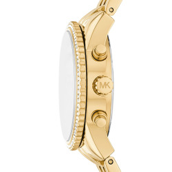 Michael Kors MK7530 ženski sat Mini Bryant Pavé Gold-Tone Chronograph Champagne Dial Edition 35mm