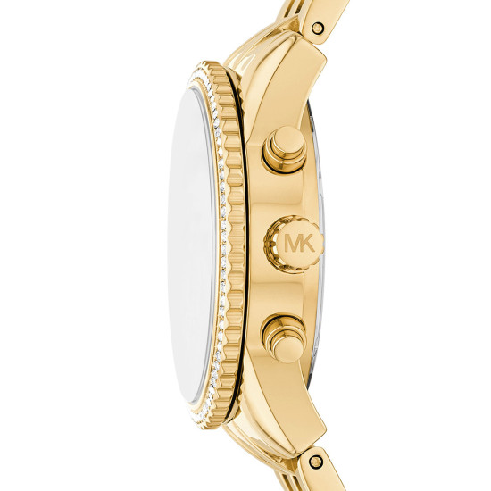 Michael Kors MK7530 ženski sat Mini Bryant Pavé Gold-Tone Chronograph Champagne Dial Edition 35mm