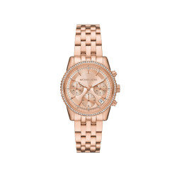 Michael Kors MK7531 ženski sat Mini Bryant Pavé Rose Gold-Tone Chronograph 35mm