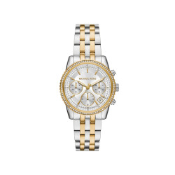 Michael Kors MK7532 ženski sat Mini Bryant Pavé Two-Tone Silver Gold Chronograph Edition 35mm