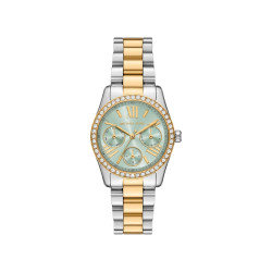 Michael Kors MK7609 ženski sat Mini Lexington Pavé Two Tone Silver Gold Tone Mint Dial 34mm