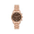 Michael Kors MK7673 ženski sat Lexington Chronograph Rose Gold Tone Chocolate Brown Dial 36mm NOVO