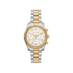 Michael Kors MK7674 ženski sat Lexington Chronograph Two Tone White Dial 36mm Classic Glamour