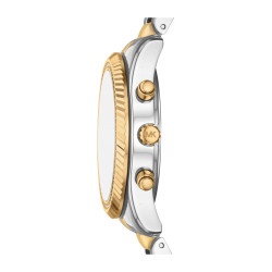 Michael Kors MK7674 ženski sat Lexington Chronograph Two Tone White Dial 36mm Classic Glamour