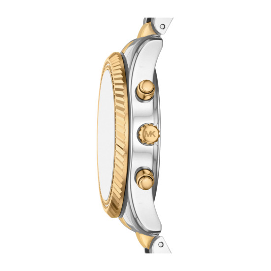Michael Kors MK7674 ženski sat Lexington Chronograph Two Tone White Dial 36mm Classic Glamour
